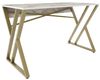 cumpără Masă de birou Trendy Gyza, AlbAur, 120x75x60cm în Chișinău 