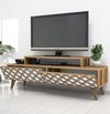 cumpără Comodă TV Trendy Oras, Nuc, Alb 140x48x41cm în Chișinău 
