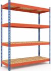 купить Cтеллаж складской Nex Home Raft metalic Titan 1800x1600x500mm, 4 nivele PAL, Blue/Orange в Кишинёве 