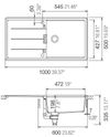 купить Мойка кухонная Schock Cristadur TIA D-100L в Кишинёве 