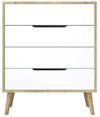 cumpără Comodă Trendy Flora-Sapphire Oak, White, 78x95x45cm (GTR008147) în Chișinău 