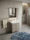 cumpără Dulap pentru lavoar Mashtab 12677 Marbela (ML) cu 2 uși 650x460x850 Alb lucios în Chișinău 