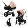 cumpără Сărucior pentru copii KinderKraft 3in1 Moov 2 Air KSMOOV02BEG0000 Sand Beige în Chișinău 