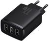 купить Зарядное устройство сетевое Baseus CCXJ020101 Wall Charger 3*USB-A, Compact Series, Black в Кишинёве 