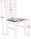 купить Комплект стол и стулья Evelin di Costacurta стол Gloria Burnish Oak + 4 стула Gloria Burnish Oak/Ekea12 Dark Brown в Кишинёве 