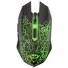 купить Мышь игровая Trust Gaming Mouse GXT 107 Izza Wireless, Micro receiver, 800-2400 dpi, 6 buttons and unique LED light design, Rubberized top cover for a firm grip, Black в Кишинёве 