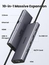 купить USB Hub Ugreen 15601 HUB 10 in 1 USB-C CM498, Space Gray в Кишинёве 