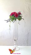 Vaza din sticla transporenta - H 80 cm
