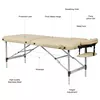cumpără Masă de masaj Naipo MGBC-211H Cream 2 fold, Aluminium Feet în Chișinău 