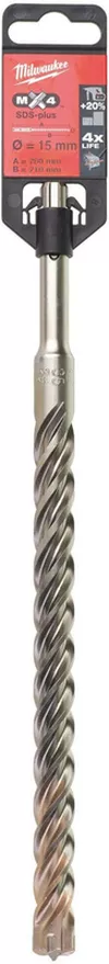 cumpără Burghiu pentru beton Milwaukee 4932352952 SDS-plus MX4, Ø15x200x260mm-1buc în Chișinău 
