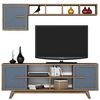 cumpără Set mobilă living Trendy Ayla, Nuc, Albastru 160x56x35cm în Chișinău 