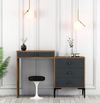 cumpără Măsuţa de toaletă Trendy Lizbon 550, Nuc, Antracit, 124x84x40cm (masa de machiaj) (GTR001459) în Chișinău 