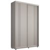cumpără Dulap Mobildor-Lux Compact uși glisante PAL cu ornament linii (140x45x200H cm) Grey în Chișinău 