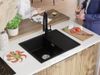 cumpără Chiuvetă bucătărie Primagran Ibiza 620-45 Black + accesorii 500x620 MI6KC în Chișinău 