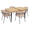 купить Комплект стол и стулья Evelin di Costacurta стол DT-433-4B + 4 стула YTC-097B Light beige в Кишинёве 
