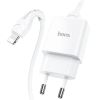 купить Зарядное устройство сетевое Hoco HCOWCLCN9ESWH USB to Lightning N9 2.1A Especial, White в Кишинёве 