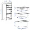 купить Этажерка Ikea Trofast 3 containere 46x30x94 (Alb/Turcoaz) в Кишинёве 