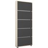 купить Полка для обуви Mobildor-Lux Leo Slim 80x16x203H cm Sonoma/Anthracite в Кишинёве 