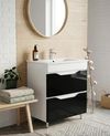 cumpără Dulap pentru lavoar Mashtab 11647 Print cu 2 sertare 60cm Alb-Negru în Chișinău 