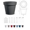 cumpără Ghiveci de exterior LYXO EASY TAUPE pot d100cm x h88cm max 205kg VA350-D01000-120 (Ghiveci de exterior) în Chișinău 