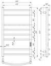 cumpără Uscător de prosoape Elna-Service Ladder-8, 810x480x100mm, inox, alb în Chișinău 