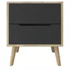 купить Тумбочка Trendy Flora-Sapphire Oak, Anthracite, 50x60x44cm в Кишинёве 