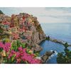 купить Картина по номерам Strateg FA10119 Mosaica cu diamante Итальянский город на обрыве в Кишинёве 