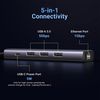 купить Переходник для IT Ugreen 60554 HUB USB-A 3.0 to 3*USB3.0+RJ45 (1000M) Ethernet Adapter CM475, Grey в Кишинёве 
