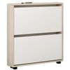 купить Полка для обуви Mobildor-Lux Leo Slim 50x16x86H cm Sonoma/White в Кишинёве 