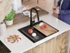 купить Мойка кухонная Primagran Oslo 60 Top Black + accesorii 530x580 MONKC в Кишинёве 