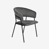 купить Комплект стол и стулья Evelin di Costacurta стол DT-533R B + 4 стула YTC-097B UF Blu-14 (Dark grey) в Кишинёве 