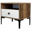 cumpără Noptieră Trendy Lizbon-530, Nuc, Alb, 56x50x40cm (GTR001517) în Chișinău 