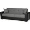 купить Диван Trendy Meda, extensibila cu lada de depozitare, 215x80x80cm, Gri/Negru в Кишинёве 
