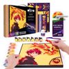 купить Набор для творчества Okto 20039 Tablou 3D cu plastilină ușoară 29x29сm Manga, Foc в Кишинёве 