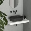 купить Раковина Ravak Ceramic Slim 550 O 55x37x12cm Black matt XJX0D155000 в Кишинёве 