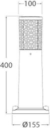 купить Светильник уличный Fumagalli CARLO DECO 400 3.5 W Gri в Кишинёве 
