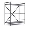 купить Офисный стеллаж Nex Home Raft metalic Loft 900x800x400mm, 3 polite PAL, Anthracite/Anthracite в Кишинёве 