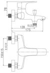 купить Смеситель для ванны Ferro NICE 97020/1.0 (cada/duș) в Кишинёве 