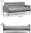 купить Диван Trendy Renge Gri inchis, extensibila (3 locuri) в Кишинёве 