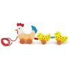 купить Игрушка каталка Viga 50078 Jucărie de tras, cu șiret Găină cu doi pui в Кишинёве 