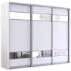 cumpără Dulap Mobildor-Lux Fox uși glisante din PAL cu elemente din oglindă (270x60x200H cm) Alb în Chișinău 