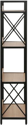 купить Офисный стеллаж Deco Karl 4 nivele (51x30x137.5H) Oak/Black в Кишинёве 