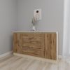 cumpără Comodă Smartex (16193) Т4 100cm Ivory+Stejar Inchis în Chișinău 
