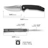 купить Нож походный Sencut S25038-2 Vornix, mâner Canvas Micarta negru, Liner Lock в Кишинёве 