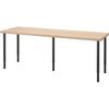 купить Офисный стол Ikea Lagkapten/Olov 200x60 (Aspect Stejar Antichizat/Negru) в Кишинёве 