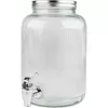 купить Контейнер для хранения пищи Excellent Houseware 38635 Borcan băuturi Dungi, 4.0L, D16x25cm, din sticla cu robinet в Кишинёве 