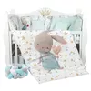 cumpără Lenjerie de pat pentru copii PernaMea Set lenjerie 8 piese Cosita Iepuras Turcoaz (PM.105897/2) în Chișinău 