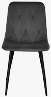 купить Комплект стол и стулья Evelin di Costacurta cтол DT-532R B + 4 стула YTC-080B Bluvel-14 (Dark grey) в Кишинёве 