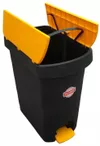 cumpără Coș de gunoi Hydro S cu pedală PELICAN 60 L Negru / Galben 0430512 în Chișinău 