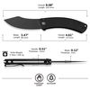 купить Нож походный Civivi C24079-1 Outlaw Muk, G10 negru, blocare cu buton в Кишинёве 